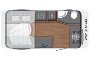 LMC Style 400 F opklapbed caravan