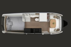 innovatieve en baanbrekende Pebble Flow caravan voor elektrische auto's