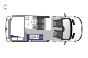 Westfalia James Cook 600D met dwarsbed